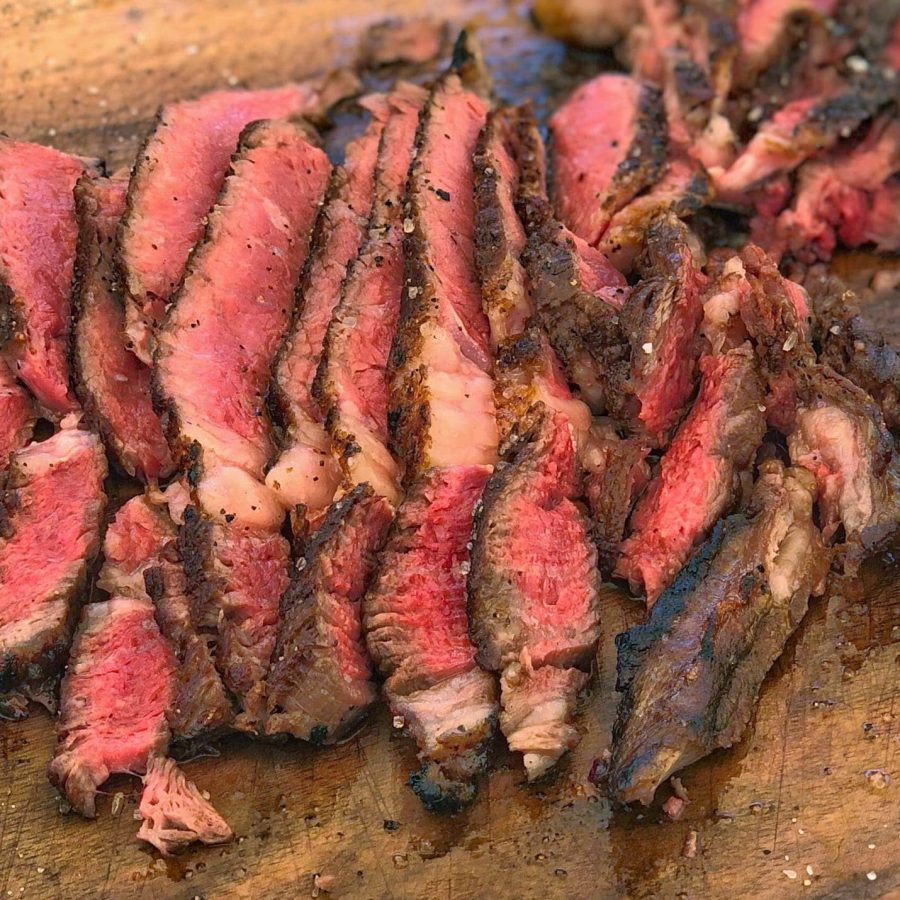 The perfect Steak, Red, White and Blue Ribeye Sandwiches from the Beefer